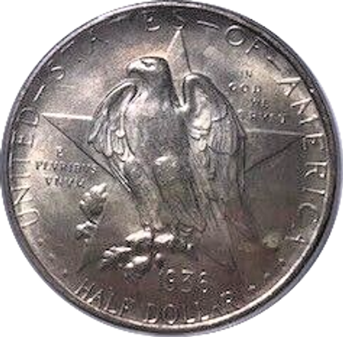 50 центов Texas 1936 г. Двор S