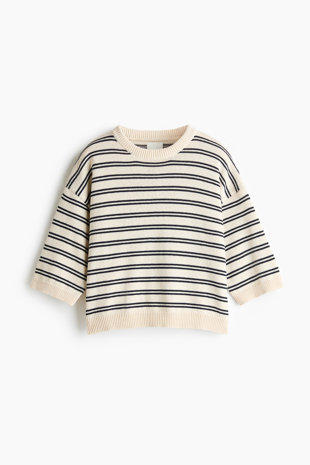 Трикотажная футболка — рукава 3/4, прямой крой - H&M
