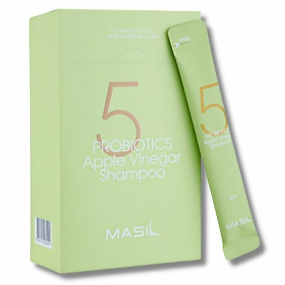 Masil Шампунь от перхоти с яблочным уксусом - 5 Probiotics apple vinegar shampoo, 8мл*20шт