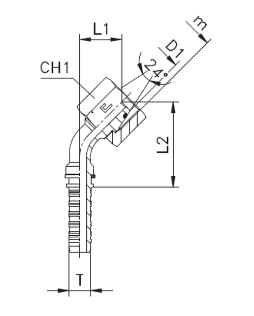 Фитинг DN 10 DKO-S (Г) 20x1.5 12 (45)
