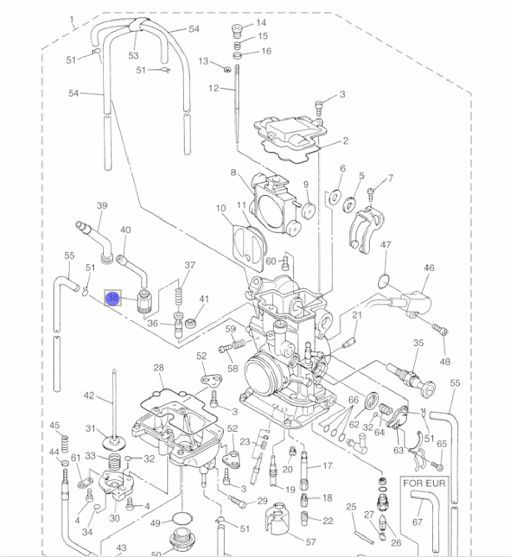 Винт карбюратора Yamaha 5TA-14991-00-00