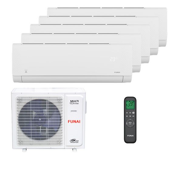 Мультисплит система на 5 комнат Funai RAM-I-SG25HP.W02/S x 5 / RAM-I-5OK120HP.01/U