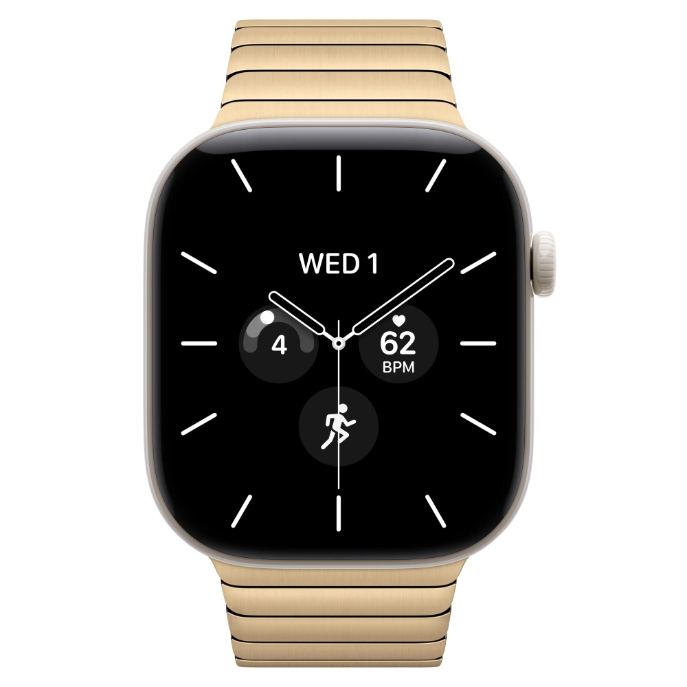 Умные часы Apple Watch Series 12 GPS + Cellular, 46mm, Pearl White Ceramic Case with Radiant Gold Link Bracelet