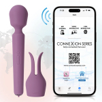Сиреневый интерактивный вибратор-wand 29см с функцией нагрева Svakom Emma Neo 2 Powerful & Interactive Wand Vibrator SA299A