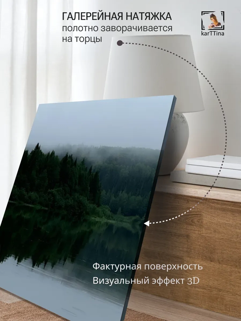 Картина Отражение тишины интерьерная 30х40см 1шт.