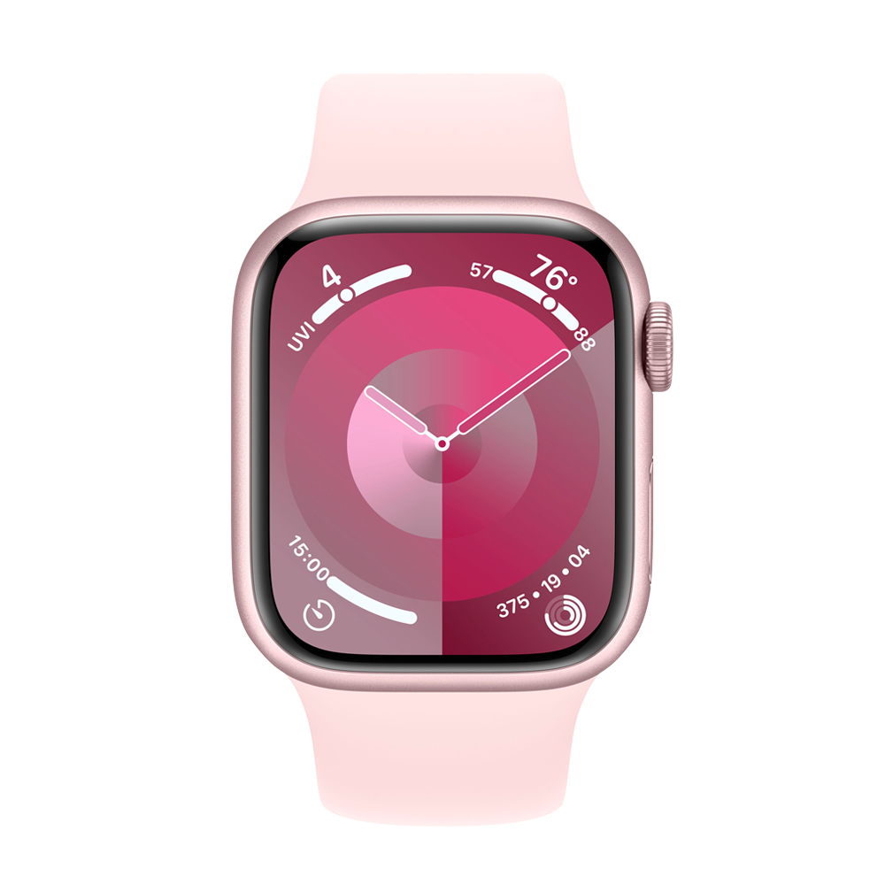Умные часы Apple Watch Series 9 GPS, 41mm, Aluminium Case with Sport Band M/L, Pink (Розовый)