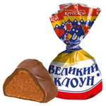Конфеты Великий Клоун шоколадные с орехами Крупской, 1 кг