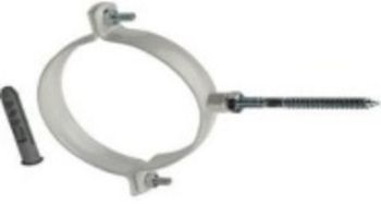ROMMER RCA-6010-000003 Крепление к стене D100 белое RAL металлическое ( хомут)