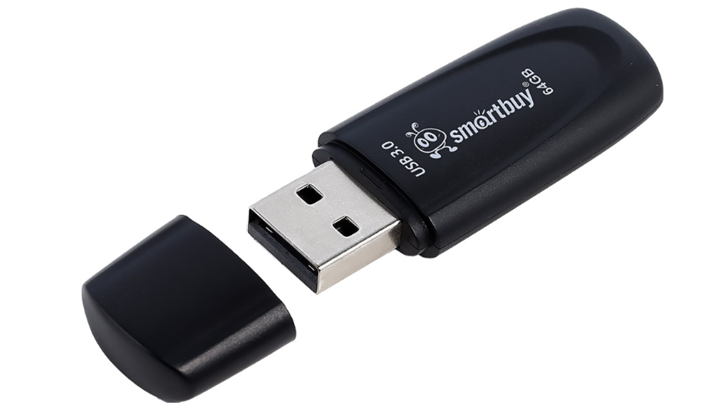 3.0/3.1 USB флеш накопитель Smartbuy 064GB Scout Black (SB064GB3SCK)