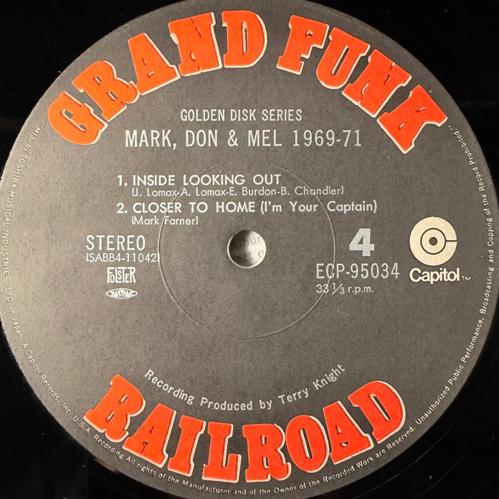 Grand Funk Railroad ‎– Mark, Don & Mel 1969-71 2LP (Япония 1972г.)
