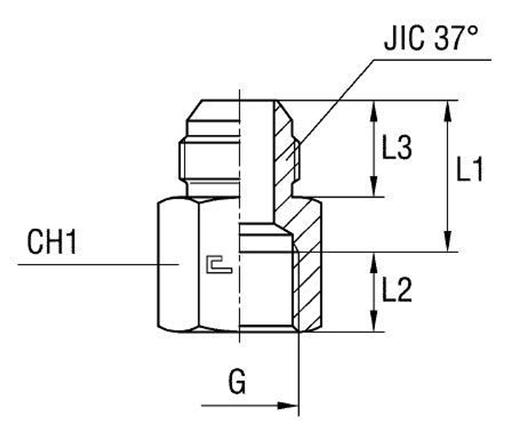 Соединение FS JIC 1.7/8 - BSP 1.1/4