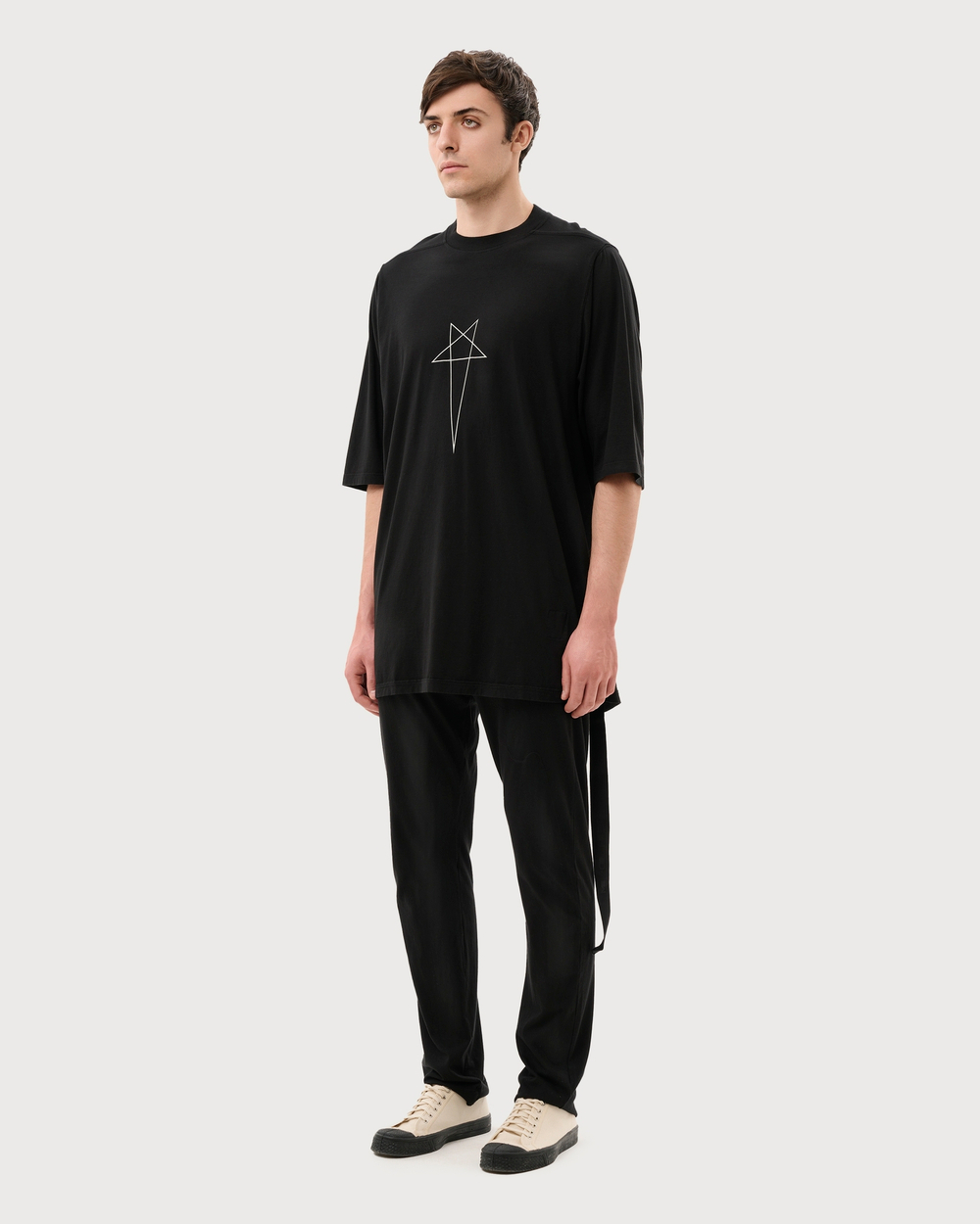 RICK OWENS DRKSHDW ФУТБОЛКА ЧЕРНАЯ LIDO JUMBO