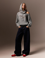 Женский свитер с вырезом-лодочкой и графичным принтом - BERSHKA