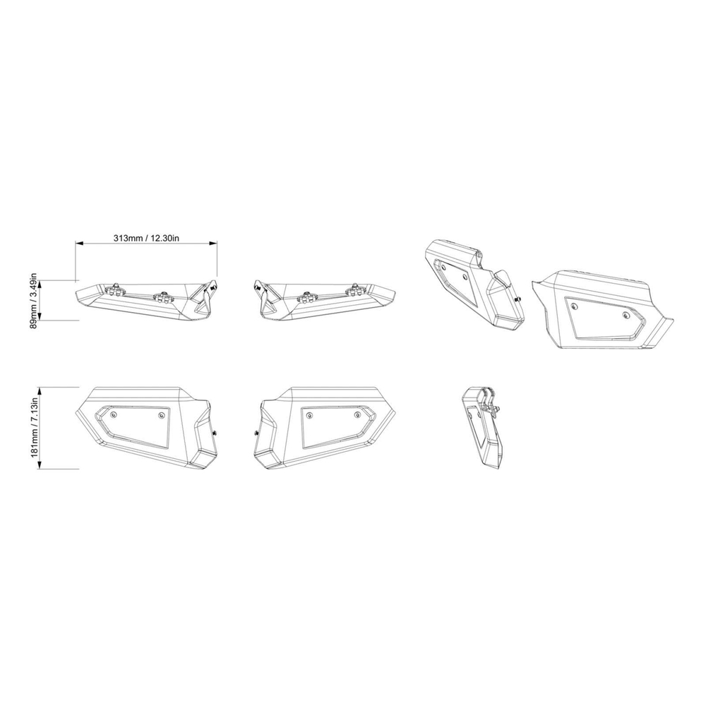 Защитные пластины переднего бампера Can-Am Outlander Extreme 715009293