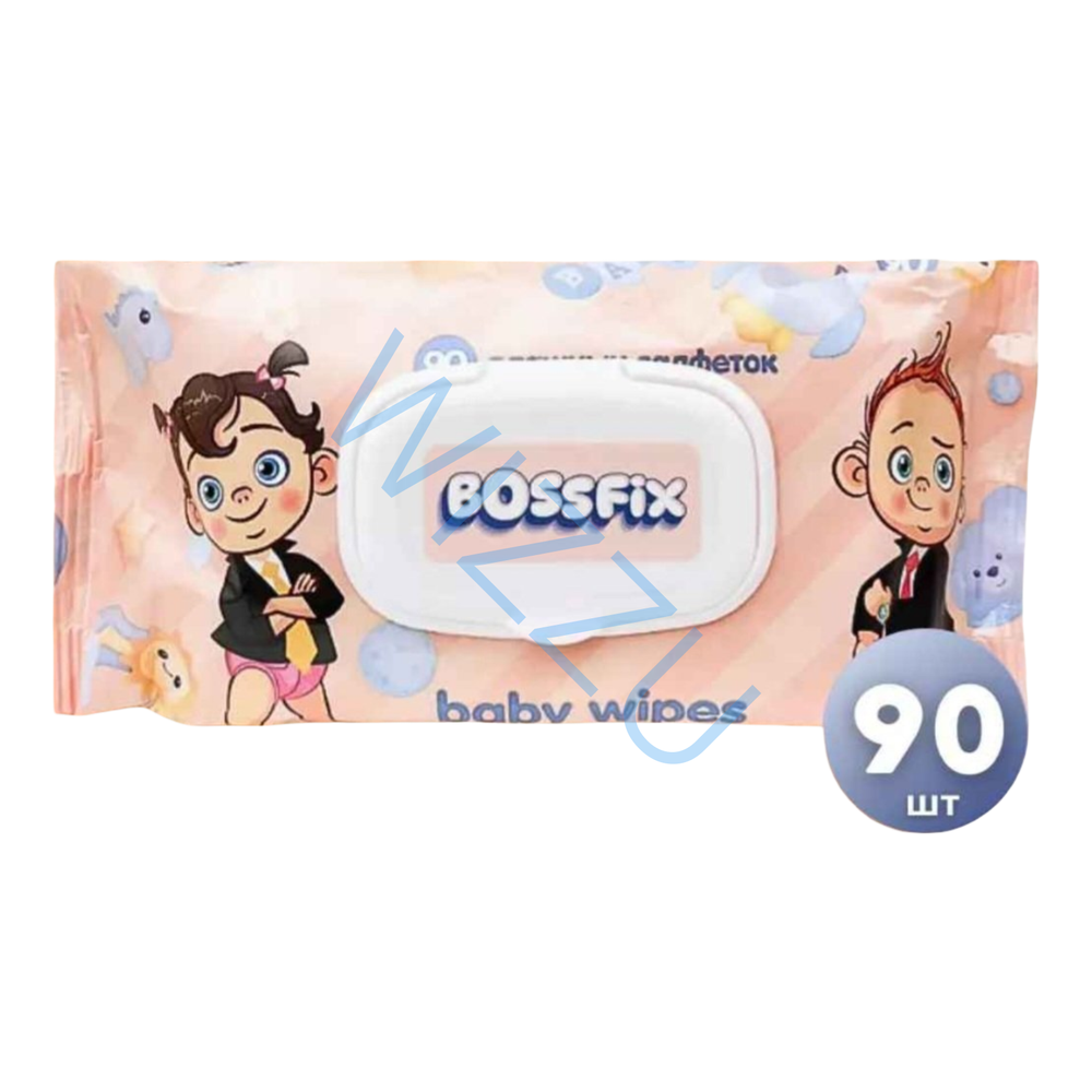 Салфетки влажные BOSSFIX детские гипоаллергенные 90 шт