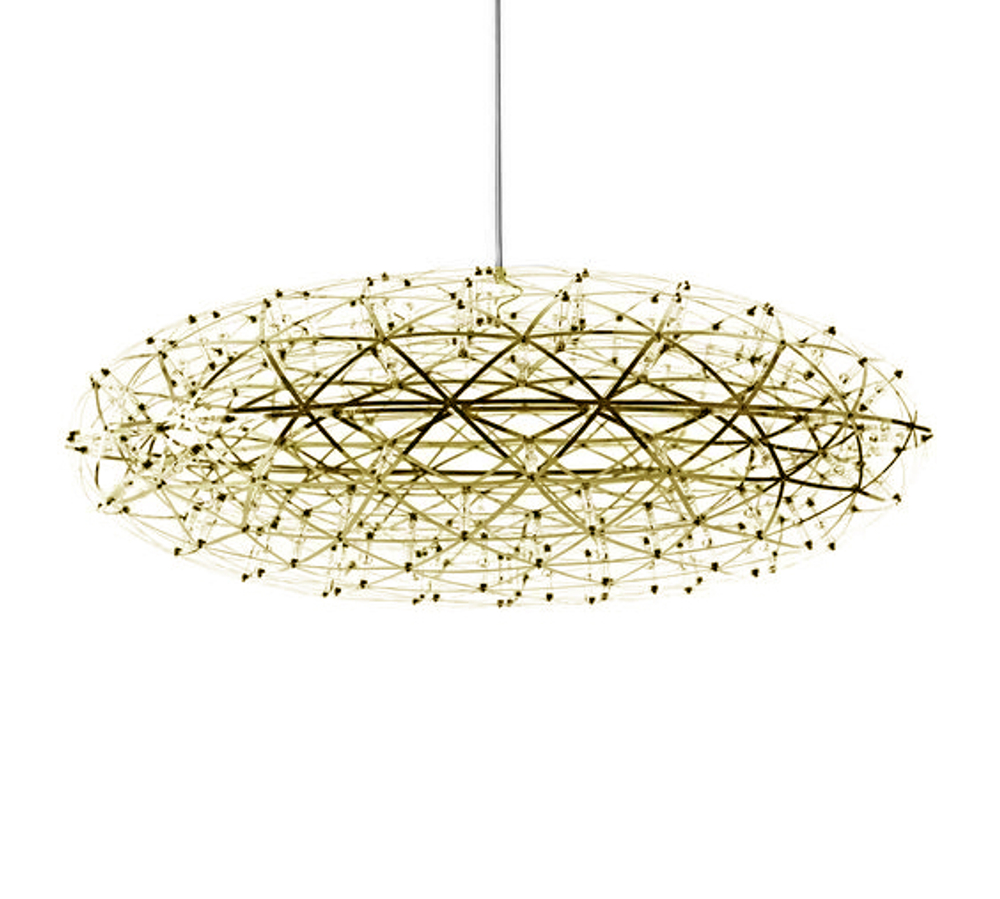 Подвесной дизайнерский светильник Raimond Zafu от Moooi (золотой, D 75 cm)