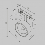 Светильник на штанге Maytoni Lens TR217-4-15WTW-DD-B