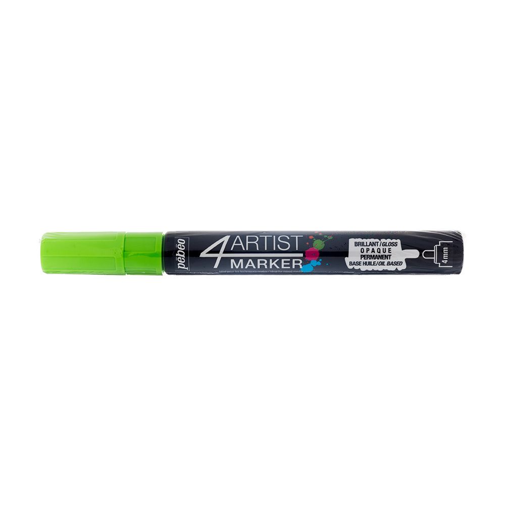 Маркер художественный 4Artist Marker на масляной основе 4 мм, перо круглое, 6 шт, 580116 св.зеленый, Pebeo