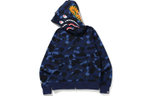 A Bathing Ape Color Camo Shark Wide Full Zip Double Худи синий