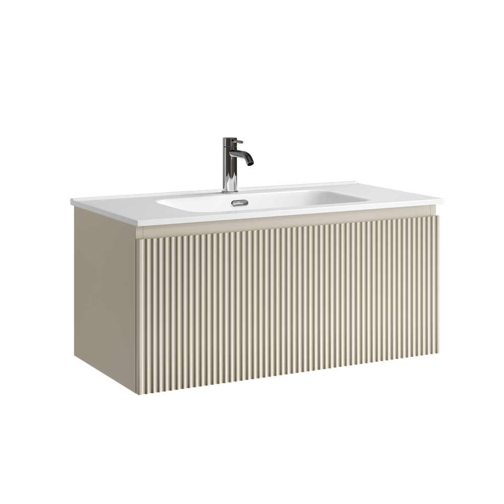 Тумба подвесная Sancos Snob R 1.0 с одним ящиком 890х445х406, Beige Soft, SNR1.090CE, арт. SNR1.090CE