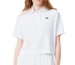 Женское теннисное поло Lacoste Ultra Dry UV Protect Sport - white