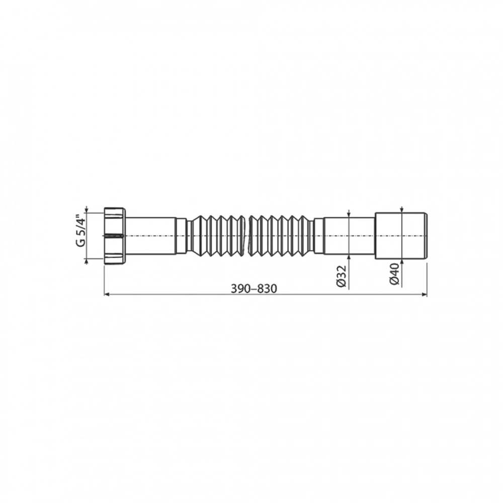 Труба гибкая Alcaplast A750 G5/4"х 40(32) 390-830мм