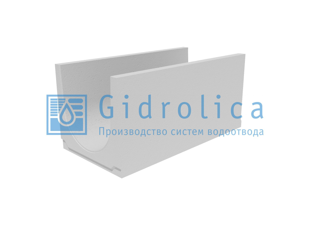 Лоток водоотводный бетонный коробчатый (СО-500мм)КU 100.60,3(50).57,5(48,5) - BGU, № 25-0