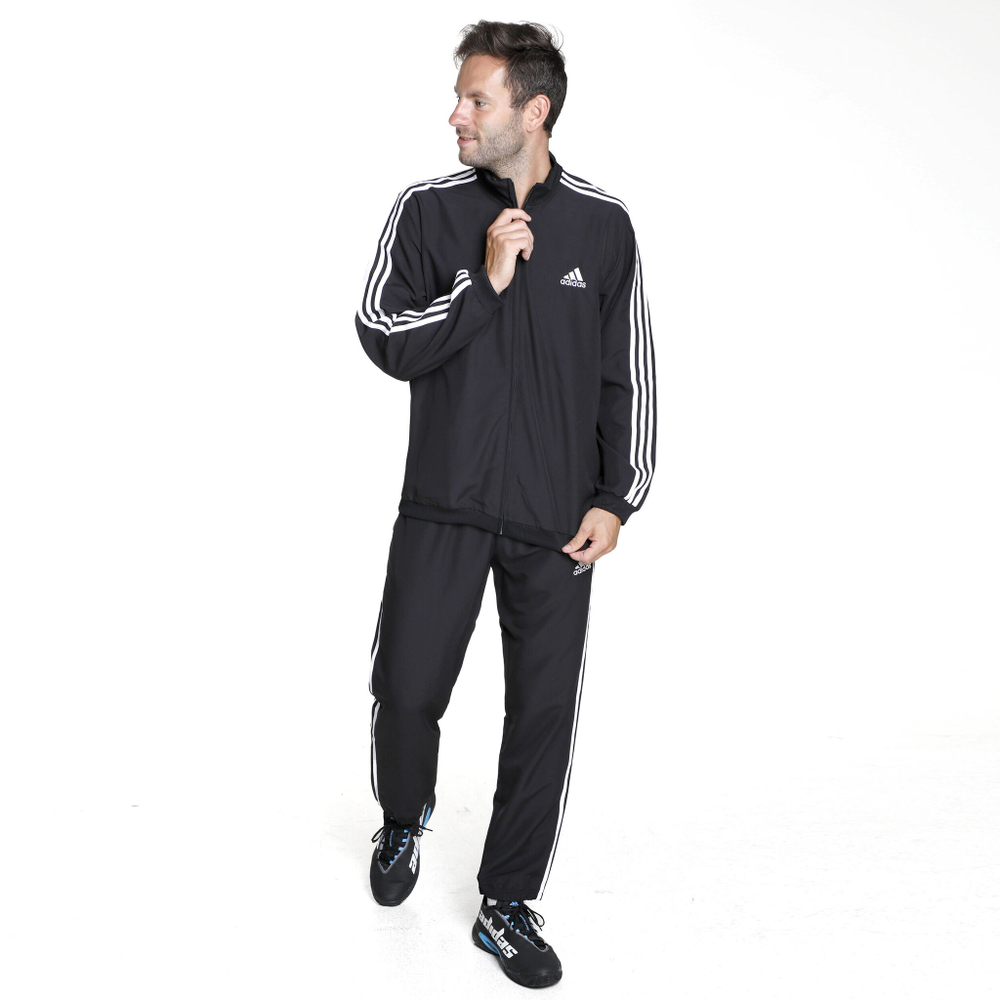 Мужские теннисные Костюмы adidas 3 Stripes Woven Tracksuit Men - Black