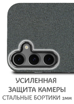 Дизайнерский чехол для SAMSUNG S24 FE с мягкой тканевой поверхностью