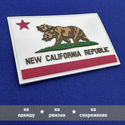Патч НКР Фоллаут, New California Republic 9х6 см с липучкой