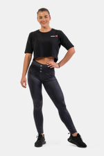 Брюки High Waist Glossy Look Bubble Butt Pants 586