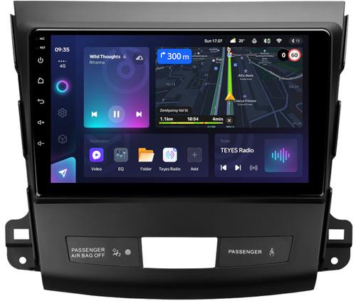 Магнитола для Mitsubishi Outlander XL, Peugeot 4007, Citroen C-Crosser (Rockford, рамка гладкая) - Teyes CC3L монитор 9" IPS на Android 10, CarPlay, 4G SIM-слот