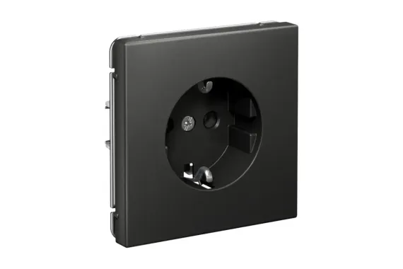 Розетка Systeme Electric ARTGALLERY с заземлением базальт 40210