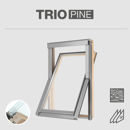 Мансардные окна ROOFLITE TRIO PINE