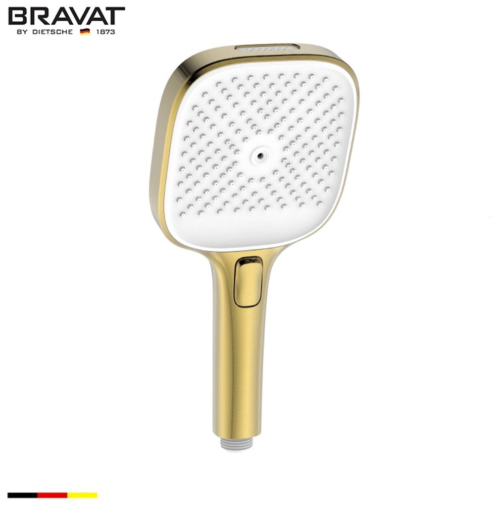 Ручной душ с 4 режимами Bravat, матовое золото (D1251RBG-ENG)