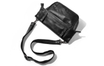 Ace Paul Vegetable Tanned Cow Leather Messenger Bag Fixed Gear Bike Shoulder Bag Crossbody Bag Large Size Unisex Black