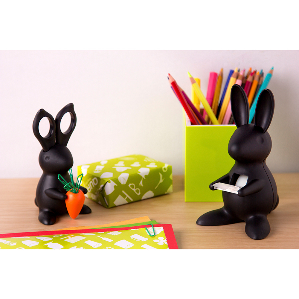 Диспенсер для скотча Qualy Bunny черный