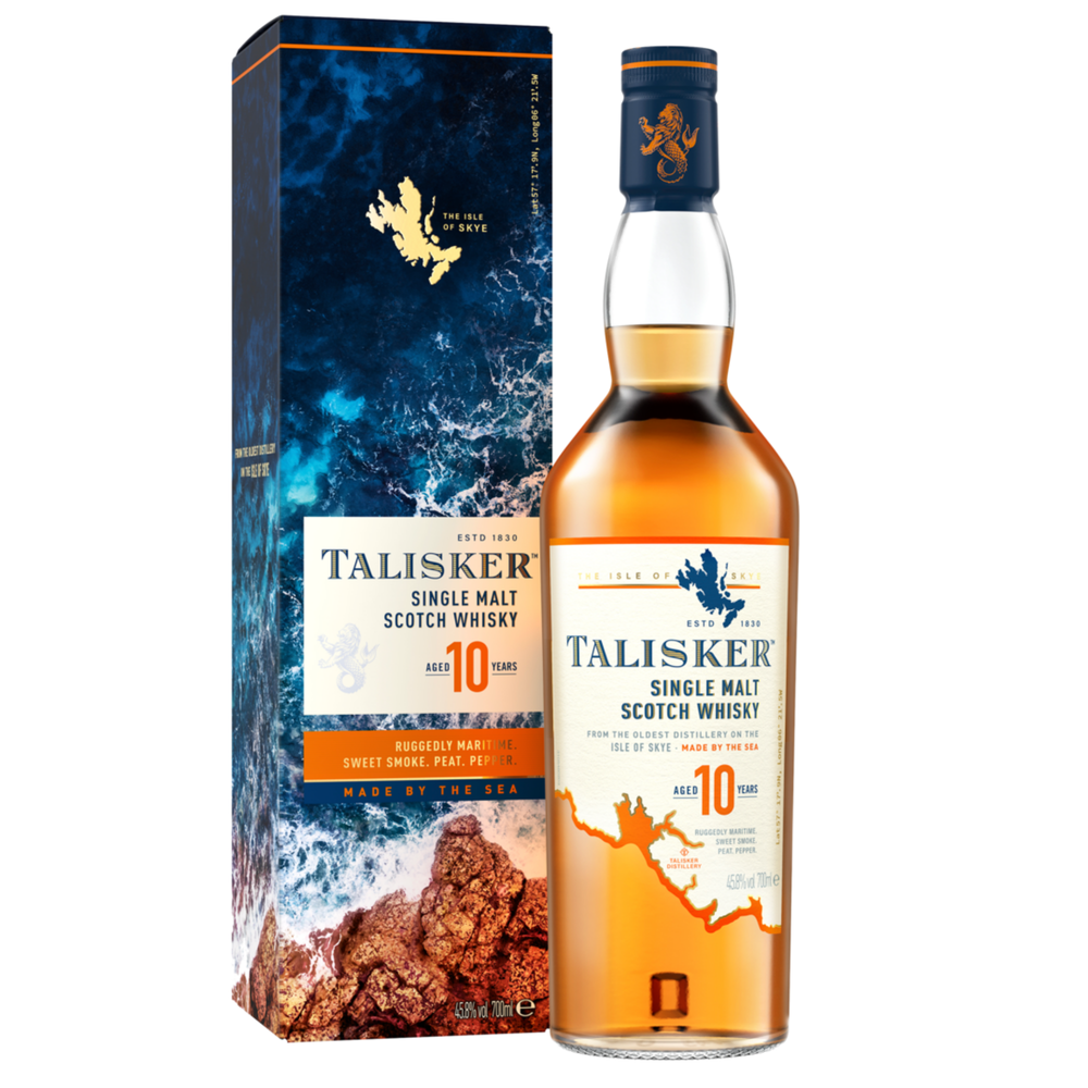Виски Talisker 10 Y.O. 0,7 л. В подарочной коробке