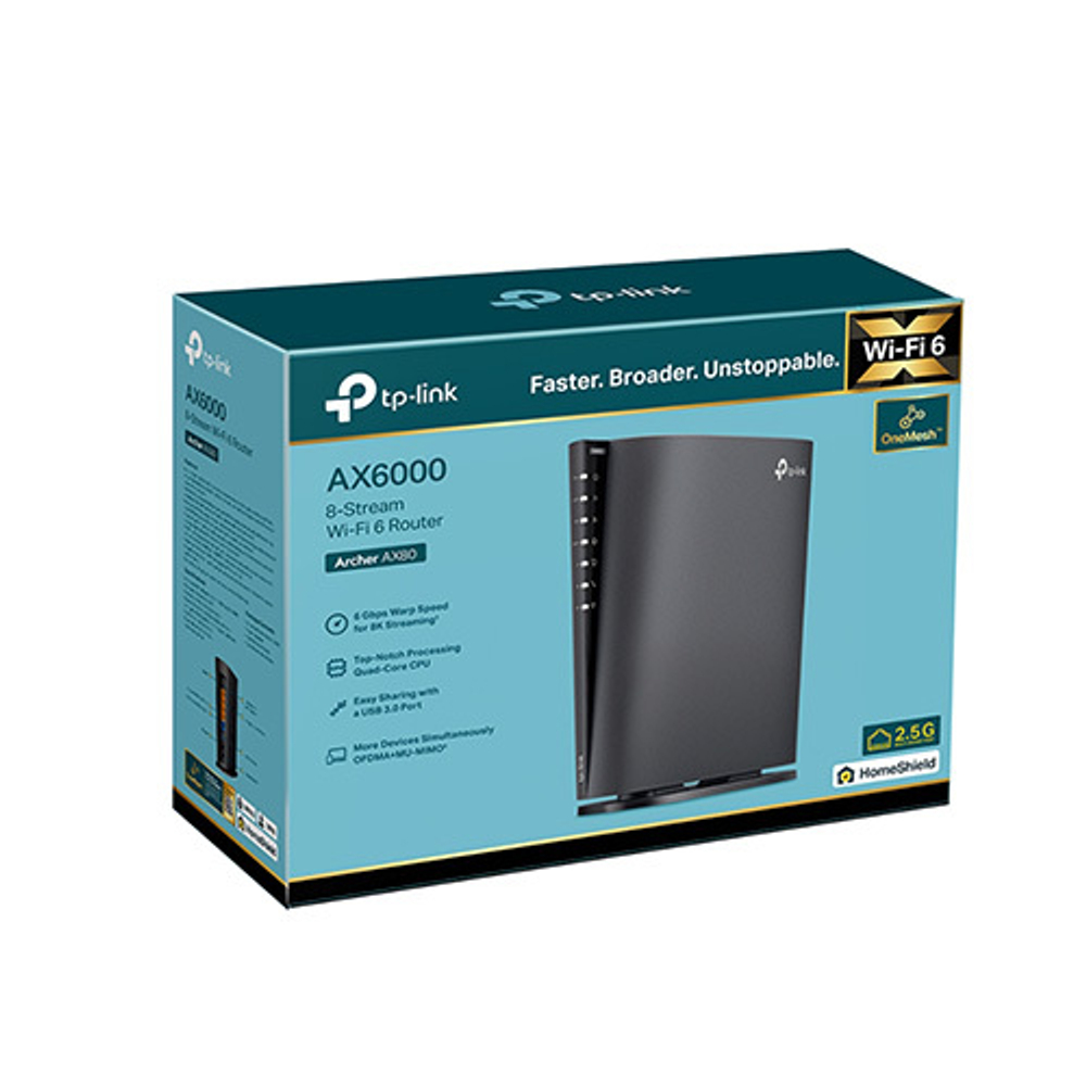 TP-Link Archer AX80(EU) Двухдиапазонный роутер Wi-Fi AX6000