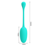 Бирюзовое перезаряжаемое виброяйцо 18,6см Pretty Love Knucker BI-014786-4