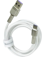Usb Кабель-зарядка TYPE-C Baseus Cafule Series Metal Data Cable 66W 1м (CAKF000102) белый