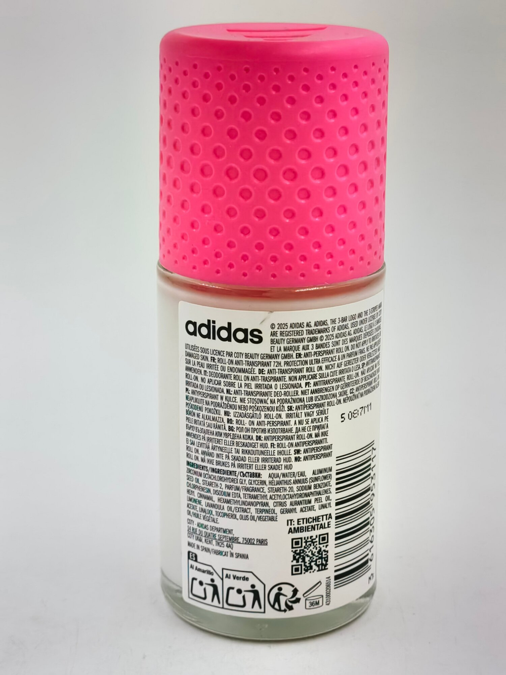 Антиперспирант шариковый женский Adidas Ultra Fresh  Control 72 часа, 50 мл (Испания)