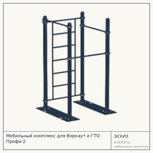 Мобильный комплекс для Воркаут и ГТО Профи-2