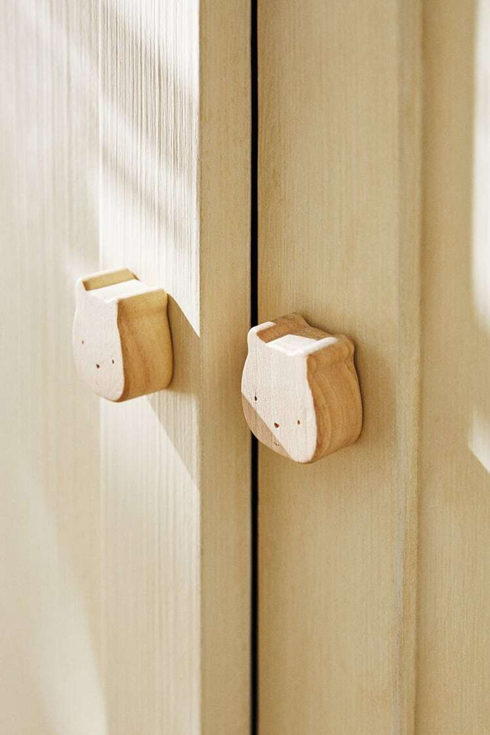 ZARA HOME ДВЕРНАЯ РУЧКА «МЕДВЕДЬ» (2 ШТ.) СВЕТЛО-БЕЖЕВЫЙ