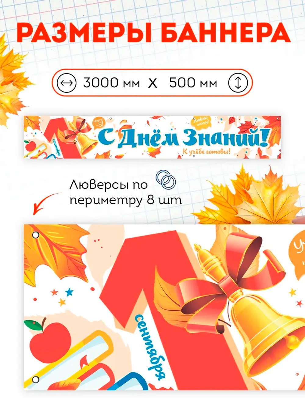 Баннер на 1 сентября "С Днем Знаний"