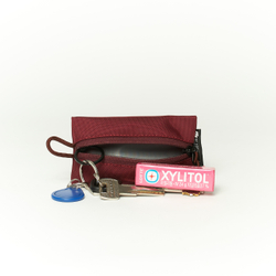 Fabric Key Wallet бордовый