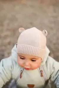 Шапка хлопковая однослойная на подкладе "Нюд" 0+