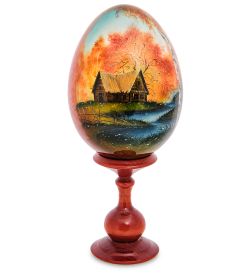 Народные промыслы ШК-25/22-D Яйцо расписное «Осенний пейзаж»