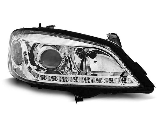 Передние фары Opel Astra G daylight chrome