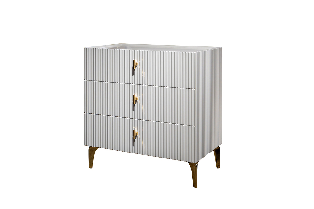 Комод Garda Decor Дориа(Doria) белый 74*40*76 см